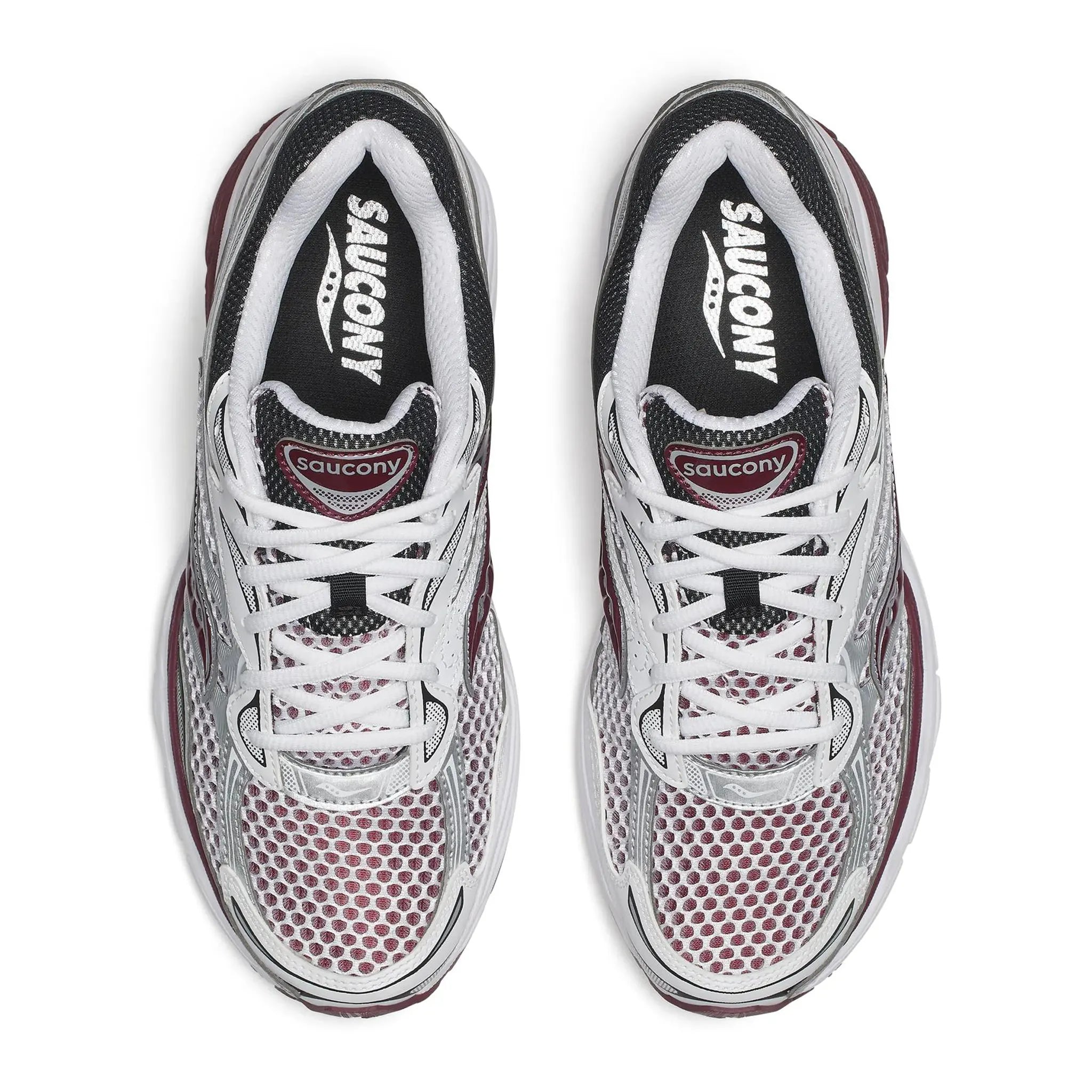 Upper View of Saucony Progrid Omni 9 White Maroon S101245-1095